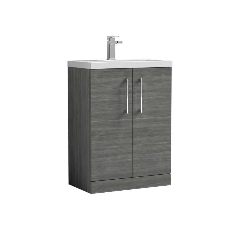 Nuie Arno Floor Standing 2-Door Vanity & Ceramic Basin (2 sizes, 8 colours) - Brand New Bathrooms