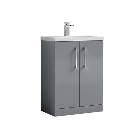 Nuie Arno Compact Floor Standing 2 Door Vanity & Ceramic Basin (2 sizes, 2 colours) - Brand New Bathrooms