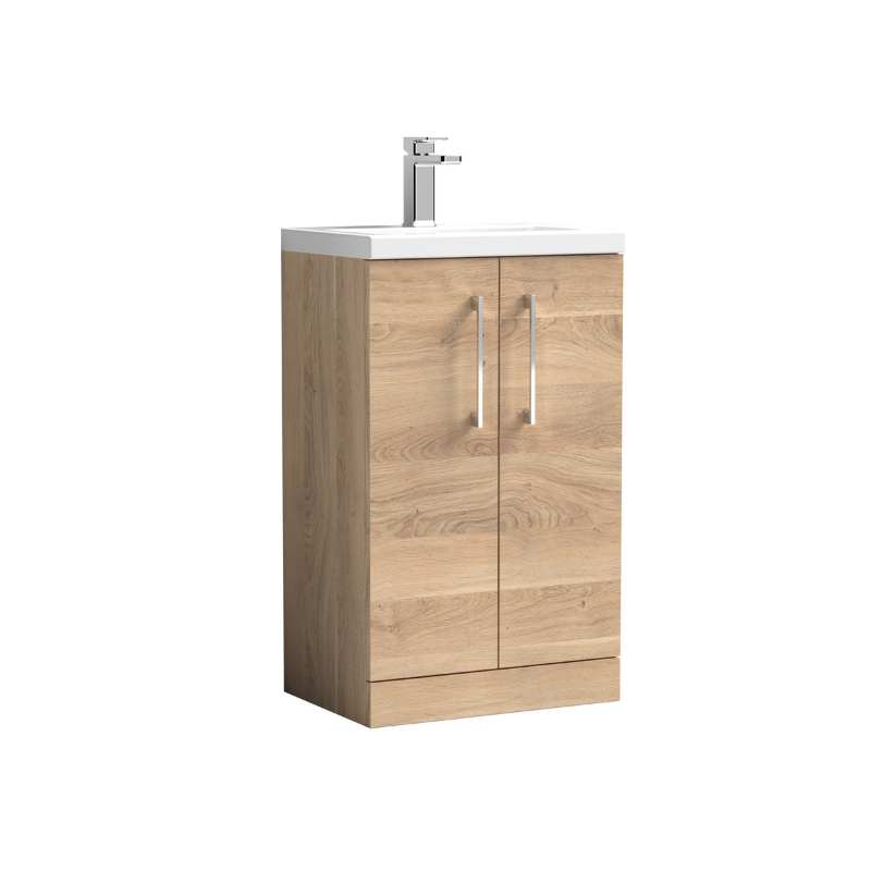 Nuie Arno Floor Standing 2-Door Vanity & Ceramic Basin (2 sizes, 8 colours) - Brand New Bathrooms