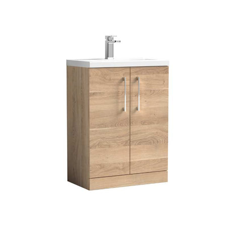 Nuie Arno Floor Standing 2-Door Vanity & Polymarble Basin (2 sizes, 8 colours) - Brand New Bathrooms