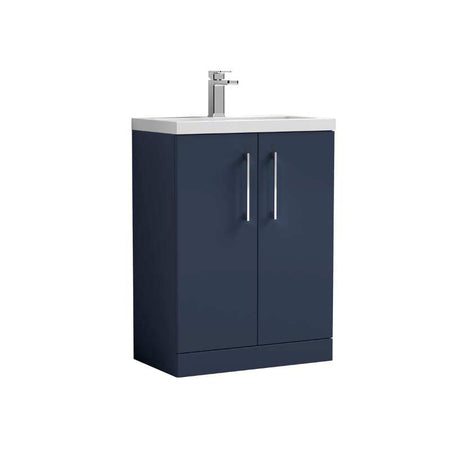Nuie Arno Compact Floor Standing 2-Door Vanity & Ceramic Basin (2 sizes, 2 colours) - Brand New Bathrooms