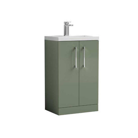 Nuie Arno Compact Floor Standing 2-Door Vanity & Ceramic Basin (2 sizes, 2 colours) - Brand New Bathrooms