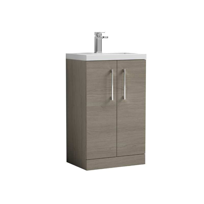 Nuie Arno Floor Standing 2-Door Vanity & Ceramic Basin (2 sizes, 8 colours) - Brand New Bathrooms