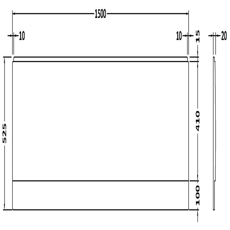 Nuie Acrylic Front Bath Panel (4 sizes, White) - Brand New Bathrooms