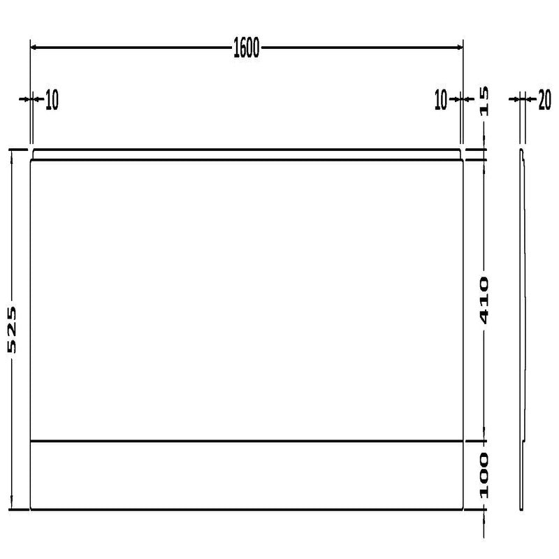 Nuie Acrylic Front Bath Panel (4 sizes, White) - Brand New Bathrooms