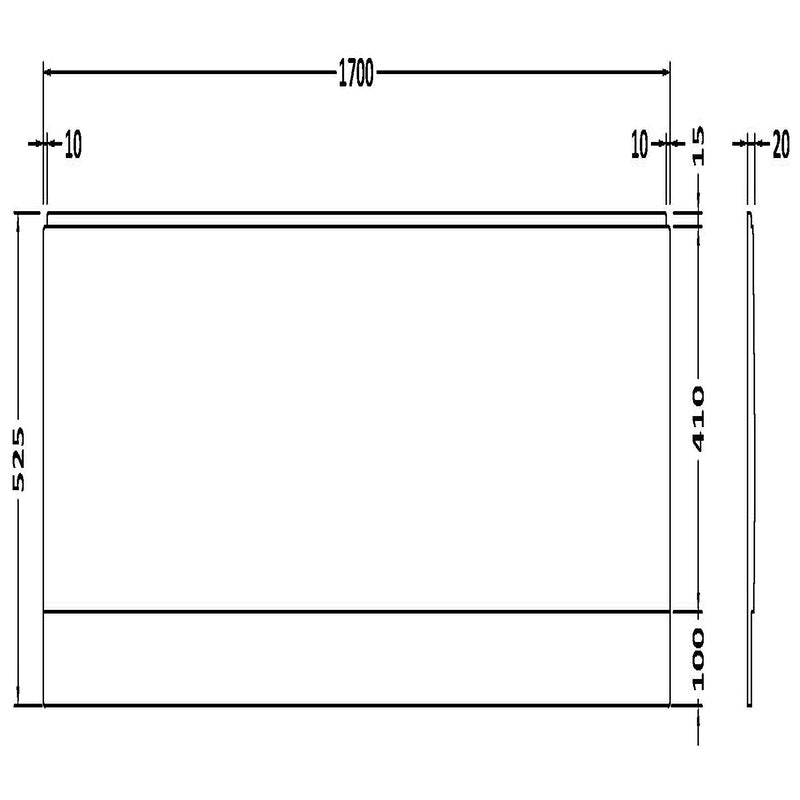 Nuie Acrylic Front Bath Panel (4 sizes, White) - Brand New Bathrooms