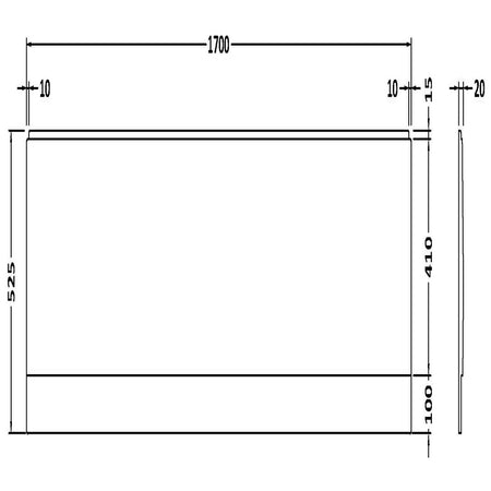 Nuie Acrylic Front Bath Panel (4 sizes, White) - Brand New Bathrooms
