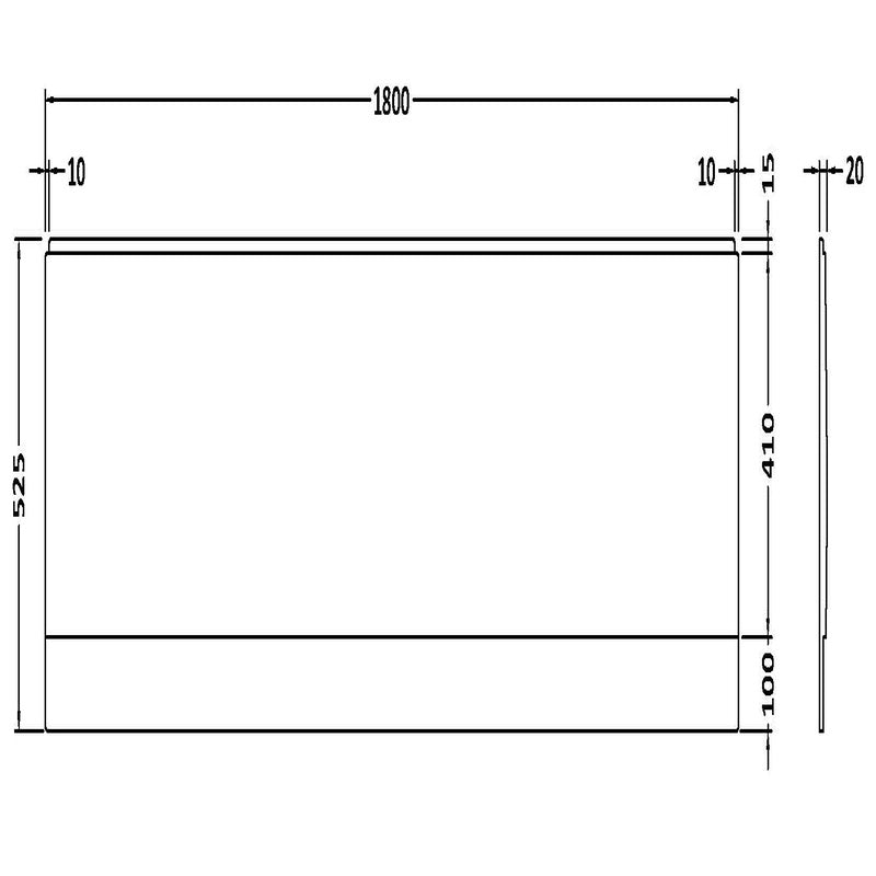 Nuie Acrylic Front Bath Panel (4 sizes, White) - Brand New Bathrooms