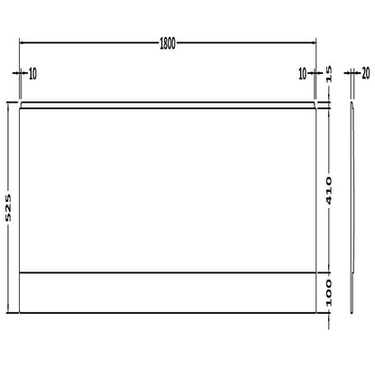 Nuie Acrylic Front Bath Panel (4 sizes, White) - Brand New Bathrooms