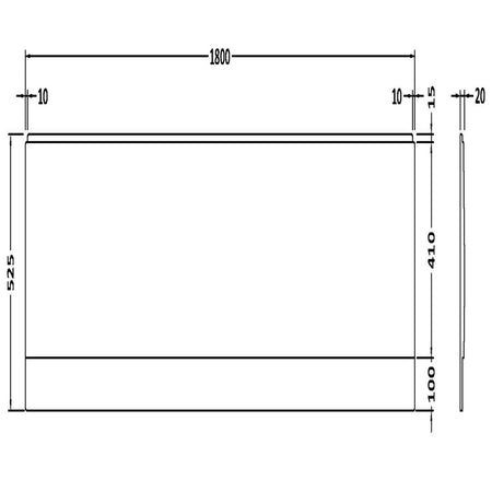 Nuie Acrylic Front Bath Panel (4 sizes, White) - Brand New Bathrooms
