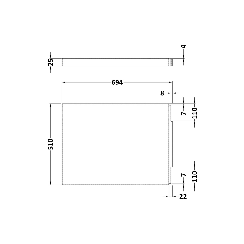 Nuie Acrylic Front & End Panels (6 sizes, White) - Brandnew Bathroom
