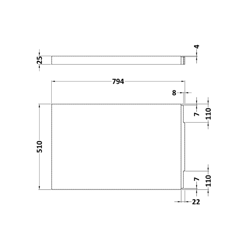 Nuie Acrylic Front & End Panels (6 sizes, White) - Brandnew Bathroom