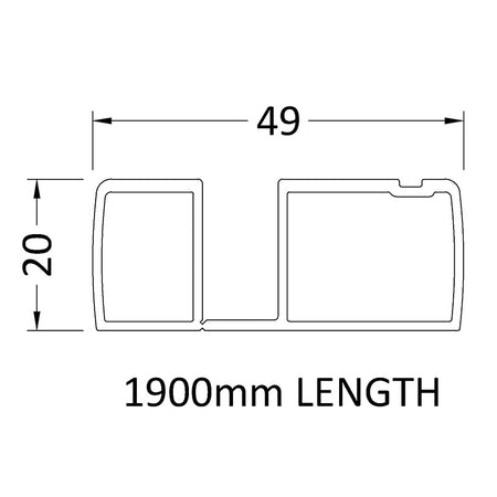 Nuie Rene Profile Extension Kit for Rene Enclosures (1 size, 3 colour) - Brandnew Bathroom