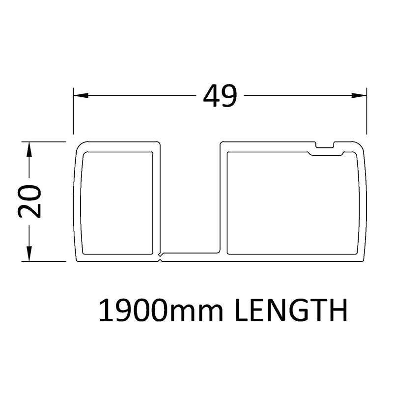 Nuie Rene Profile Extension Kit for Rene Enclosures (1 size, 3 colour) - Brandnew Bathroom