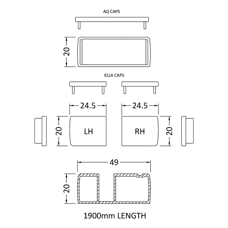 Nuie Profile Extension Kit (Polished Chrome) - Brandnew Bathroom