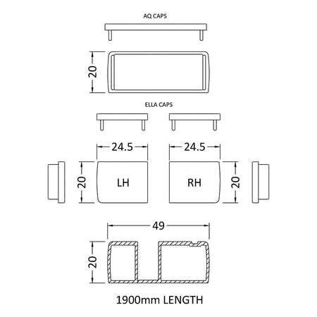 Nuie Profile Extension Kit (Polished Chrome) - Brandnew Bathroom