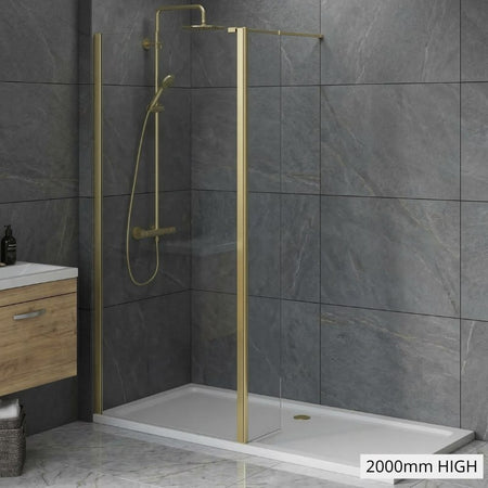 Brand New Bathrooms 8 Wetroom Flipper Panel (2 sizes, Chrome, Brushed Brass) - Brand New Bathrooms