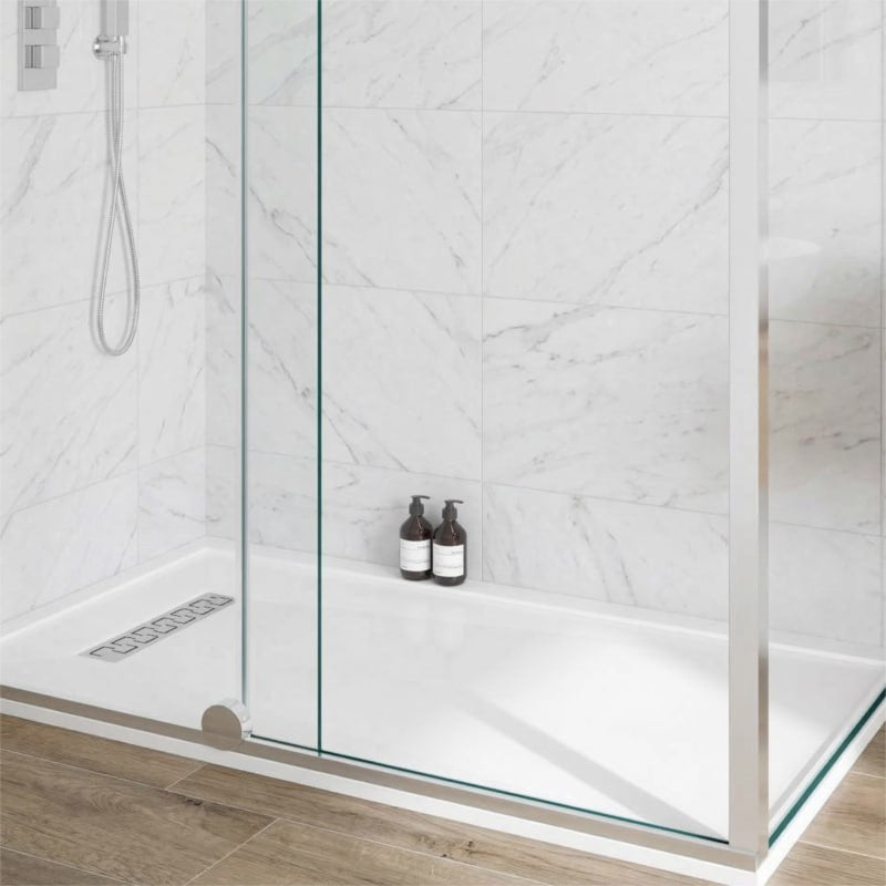 Brand New Bathrooms Glide 2000mm Corner Post Chrome - Brand New Bathrooms