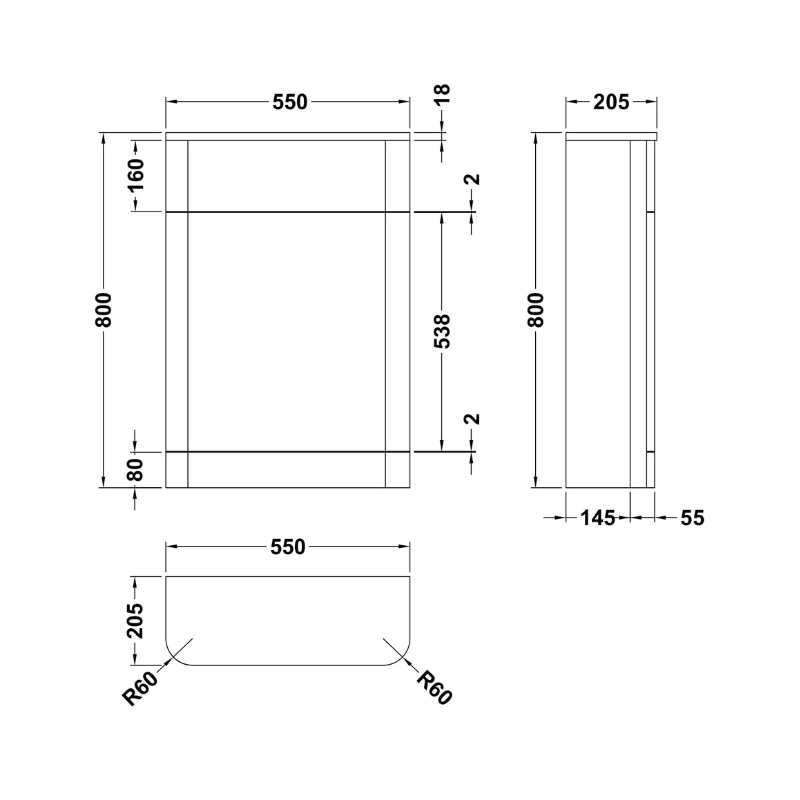 Nuie Parade Floor Standing WC Unit (1 size, Gloss White) - Brand New Bathrooms