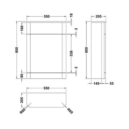 Nuie Parade Floor Standing WC Unit (1 size, Gloss White) - Brand New Bathrooms