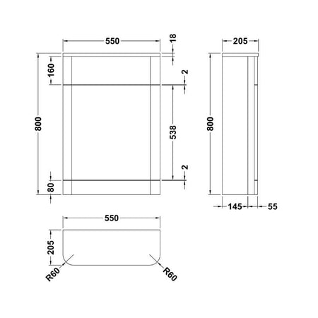 Nuie Parade Floor Standing Concealed Cistern WC Toilet Unit (1 size, 2 colours) - Brand New Bathrooms