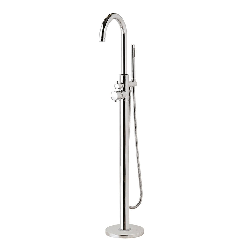 Hudson Reed Tec Lever Thermostatic Floor Standing Bath & Shower Mixer (1 size, Chrome)