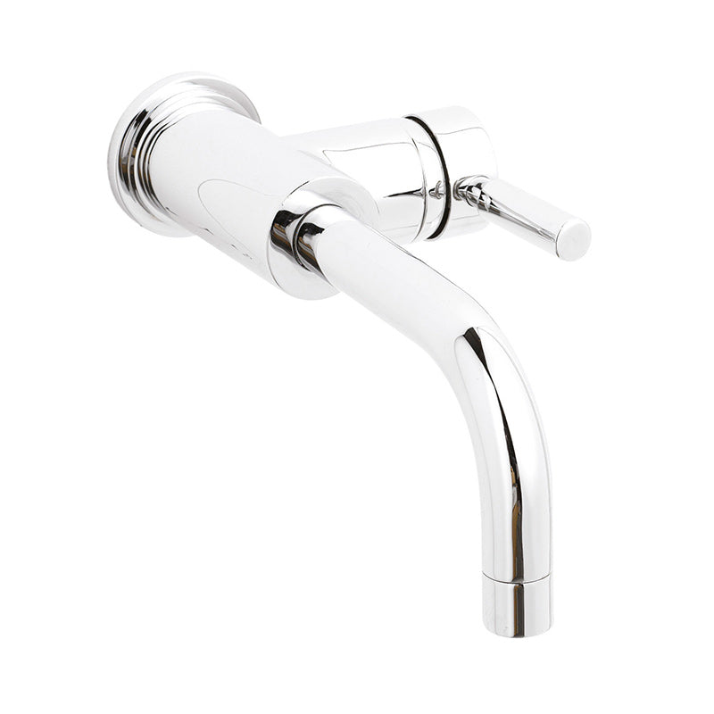Hudson Reed Tec Single Lever Wall Mounted Basin Mixer (1 size, Chrome) - Brand New Bathrooms