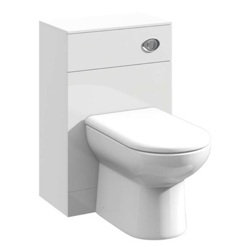 Nuie Mayford Floor Standing WC Unit (4 sizes, Gloss White) - Brand New Bathrooms