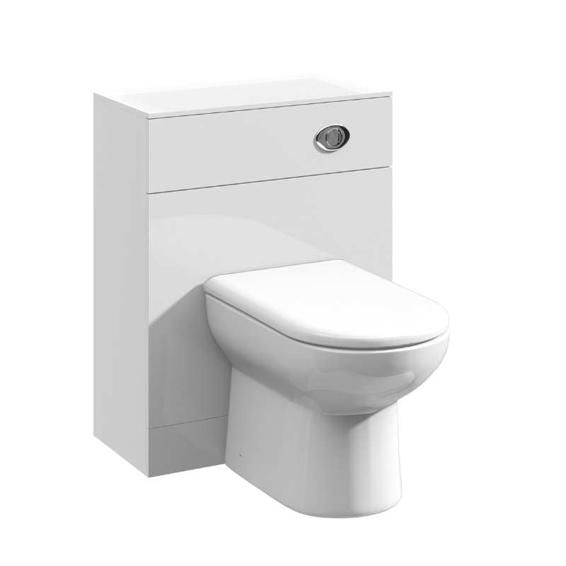 Nuie Mayford Floor Standing WC Unit (4 sizes, Gloss White) - Brand New Bathrooms