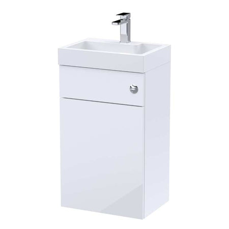Nuie Athena 2 In 1 Floor Standing Vanity Unit with Basin, WC Unit and Concealed Cistern (1 size, Gloss White) - Brand New Bathrooms