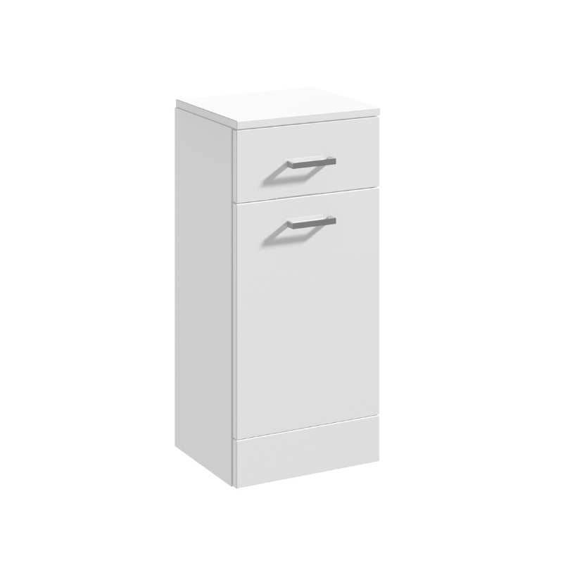 Nuie Mayford Floor Standing Laundry Basket (2 sizes, Gloss White) - Brand New Bathrooms