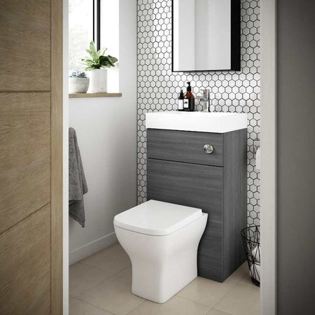 Nuie Athena 2 In 1 Floor Standing Vanity Unit with Basin, WC Unit and Concealed Cistern (2 size, 3 colours) - Brand New Bathrooms