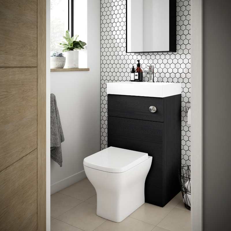 Nuie Athena 2 In 1 Floor Standing Vanity Unit with Basin, WC Unit and Concealed Cistern (2 size, 3 colours) - Brand New Bathrooms