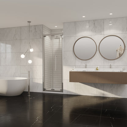 Coram Showers Premier 8 Bi-Fold Shower Door (4 sizes, Chrome) - Brand New Bathrooms