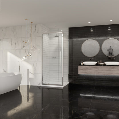 Coram Showers Premier 8 Side Panel (5 sizes, Chrome) - Brand New Bathrooms