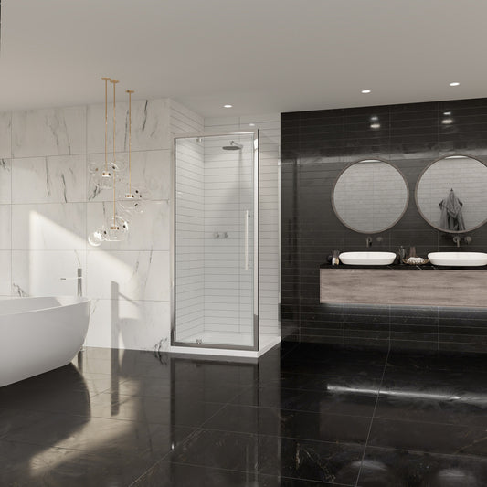 Coram Showers Premier 8 Side Panel (5 sizes, Chrome) - Brand New Bathrooms