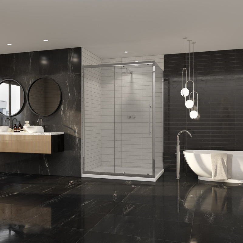 Coram Showers Premier 8 Side Panel (5 sizes, Chrome) - Brand New Bathrooms