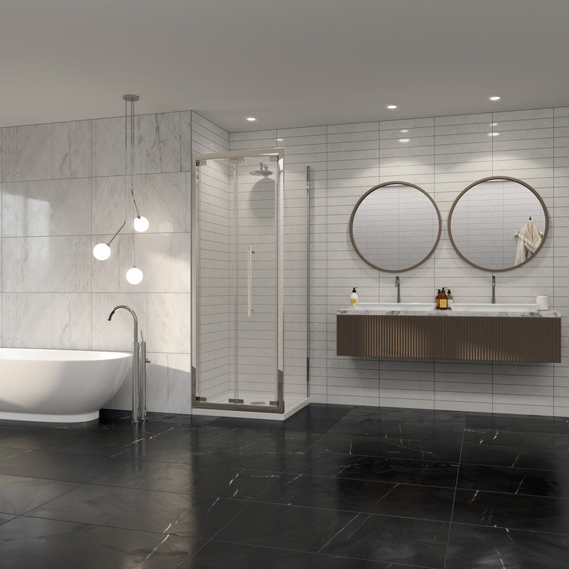 Coram Showers Premier 8 Side Panel (5 sizes, Chrome) - Brand New Bathrooms