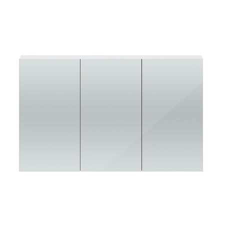 Hudson Reed Quartet Wall Hung Triple Door 1350mm Mirror Cabinet (1 size, 3 colours) - Brand New Bathrooms