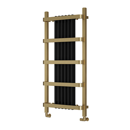 Reina Regina Vertical Mild Steel Towel Radiator (2 sizes, Brushed Brass) - Brand New Bathrooms