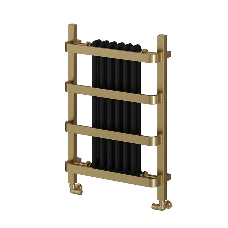 Reina Regina Vertical Mild Steel Towel Radiator (2 sizes, Brushed Brass) - Brand New Bathrooms