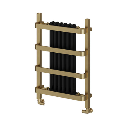Reina Regina Vertical Mild Steel Towel Radiator (2 sizes, Brushed Brass) - Brand New Bathrooms