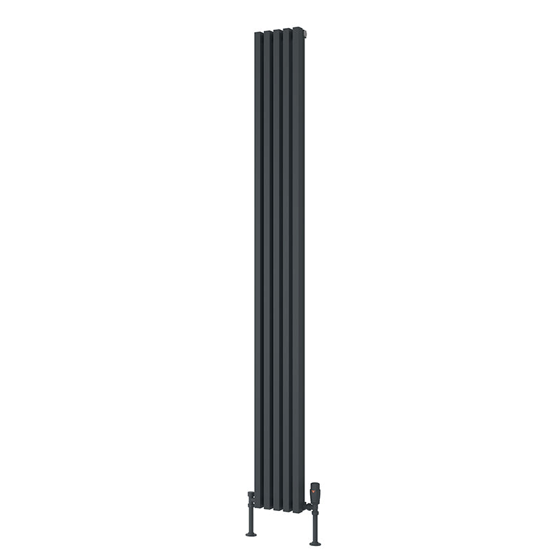 Reina Albano Vertical Aluminium Radiator (6 sizes, 4 colours) - Brand New Bathrooms