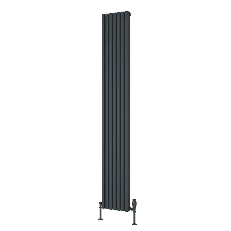 Reina Albano Vertical Aluminium Radiator (6 sizes, 4 colours) - Brand New Bathrooms