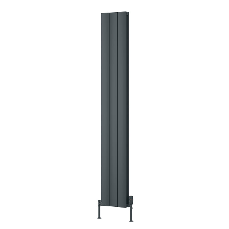 Reina Gio Vertical Aluminium Radiator (3 sizes, 2 types, 2 colours) - Brand New Bathrooms