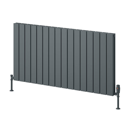 Reina Piatto Horizontal Aluminium Radiator (6 sizes, 2 style, 2 colours) - Brand New Bathrooms