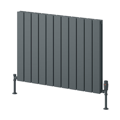 Reina Piatto Horizontal Aluminium Radiator (6 sizes, 2 style, 2 colours) - Brand New Bathrooms