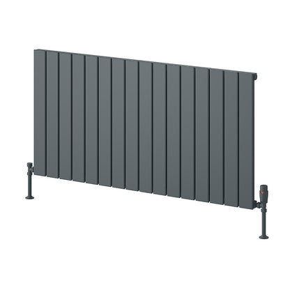 Reina Piatto Horizontal Aluminium Radiator (6 sizes, 2 style, 2 colours) - Brand New Bathrooms
