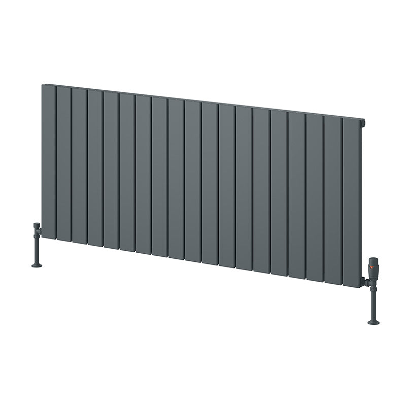 Reina Piatto Horizontal Aluminium Radiator (6 sizes, 2 style, 2 colours) - Brand New Bathrooms
