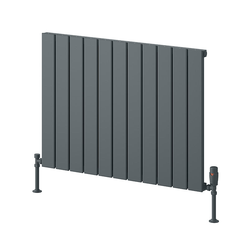 Reina Piatto Horizontal Aluminium Radiator (6 sizes, 2 style, 2 colours) - Brand New Bathrooms